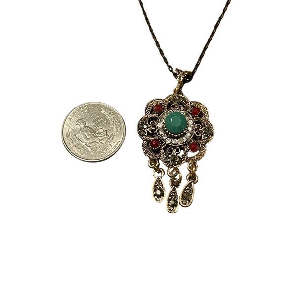 NWOT Turkish design set chain necklace and dangle earrings - Picture 7 of 9